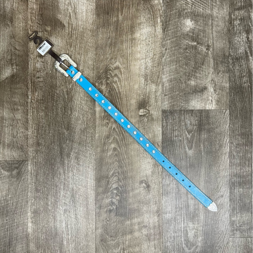Nocona Blue Rhinestone Embellished Belt
